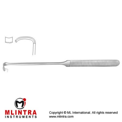 Strandell-Stille Retractor Fig. 2 - Toothed Blade End Stainless Steel, 19 cm - 7 1/2"